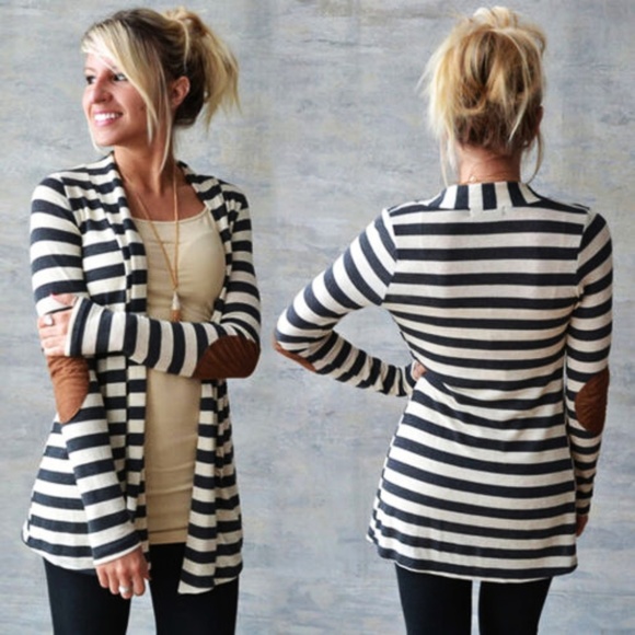 Reborn J Sweaters - SALE! 2 for $20! Cardigan W/Suede Elbows